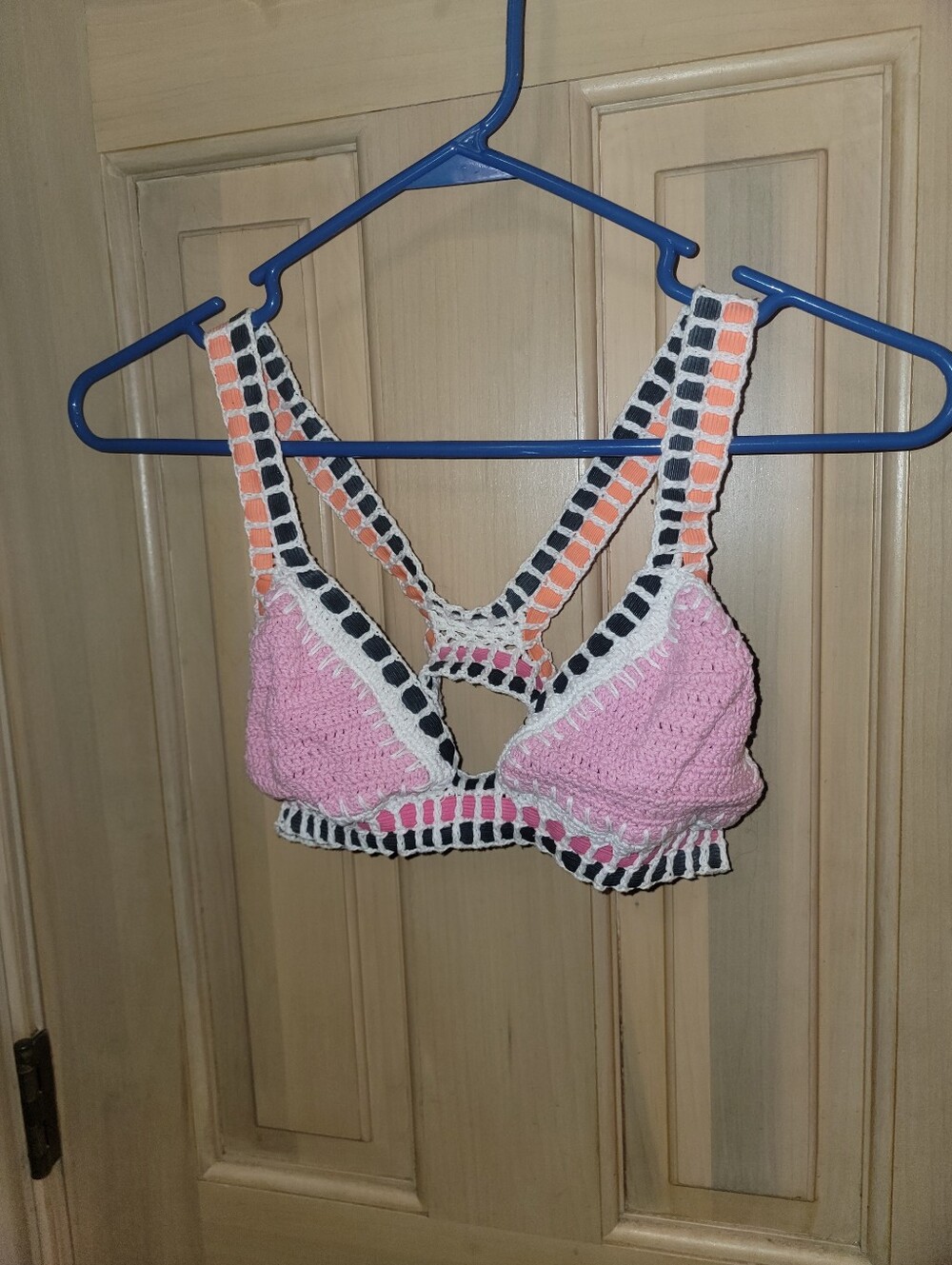 Misses Sz  XL Bali Chic Bikini Top Swim Suit Top Crochetted